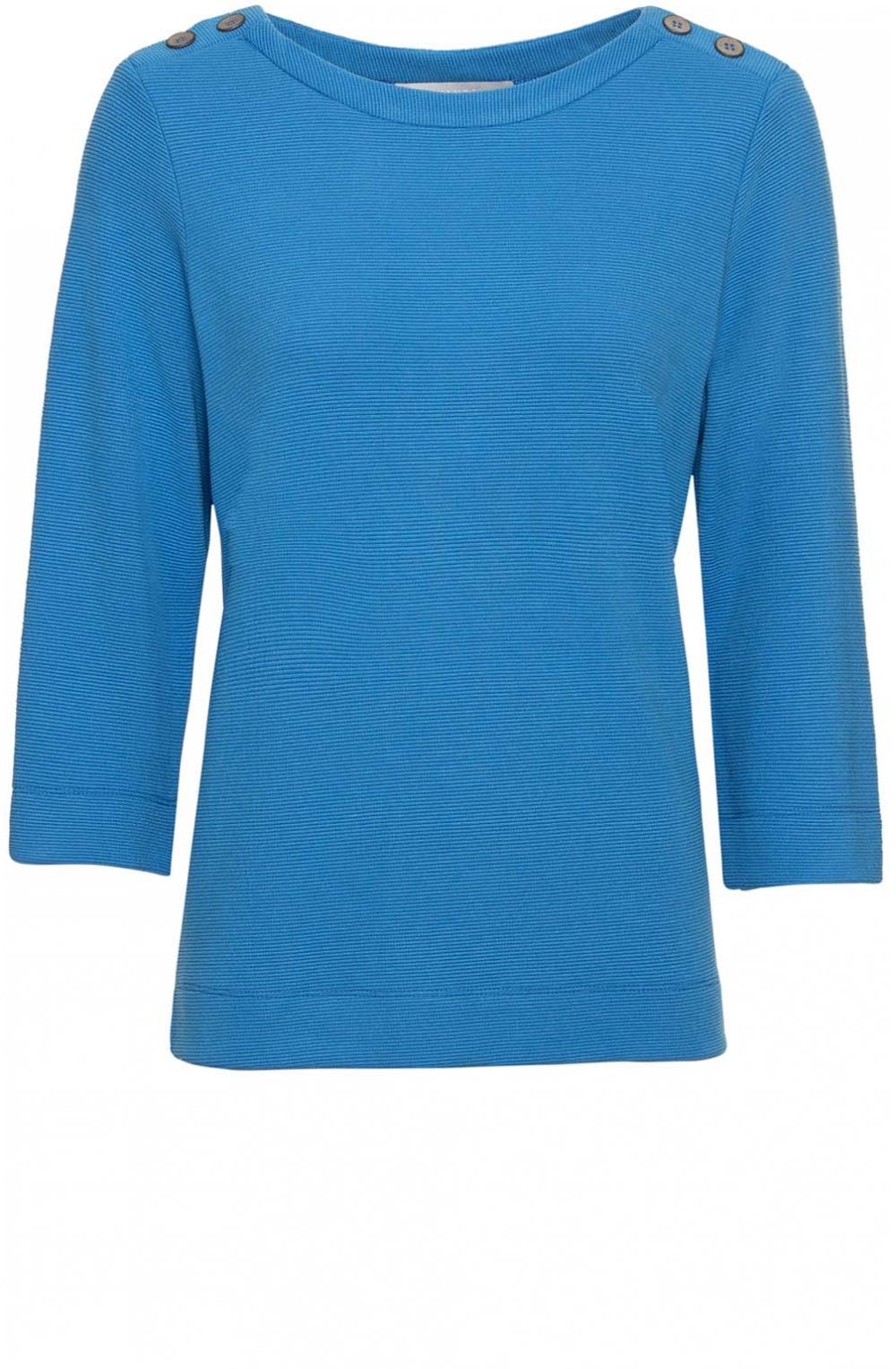 Blue Fine Ribbed Top