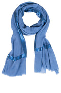 Blue Sequin Detailed Scarf