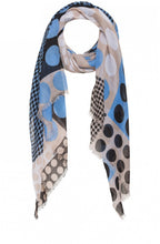 Blue Spot Print Scarf