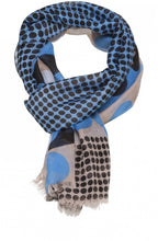 Blue Spot Print Scarf