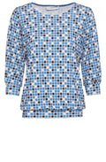 Blue Spot Print Top