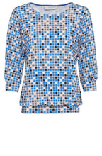 Blue Spot Print Top