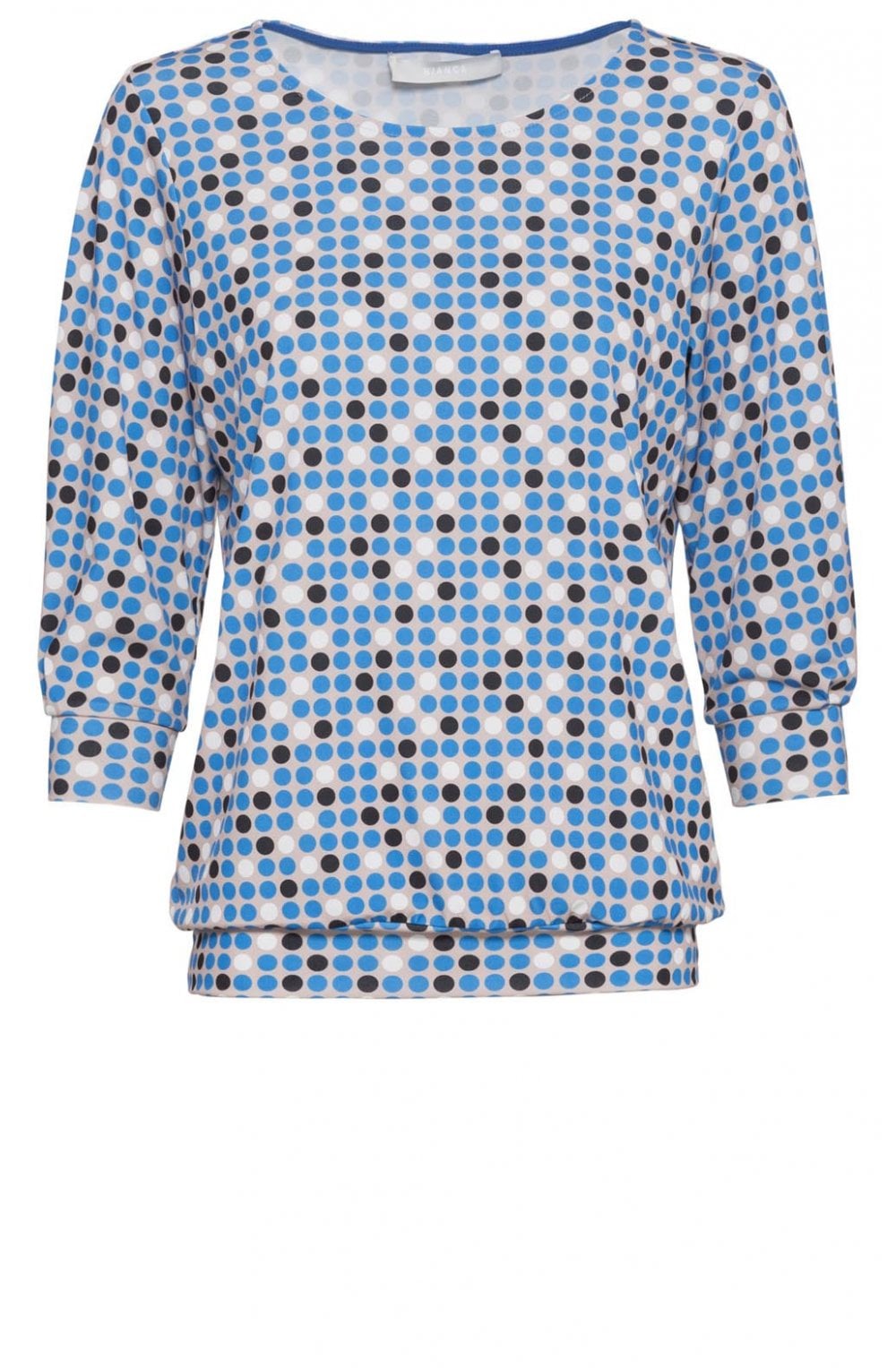 Blue Spot Print Top