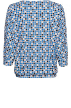 Blue Spot Print Top