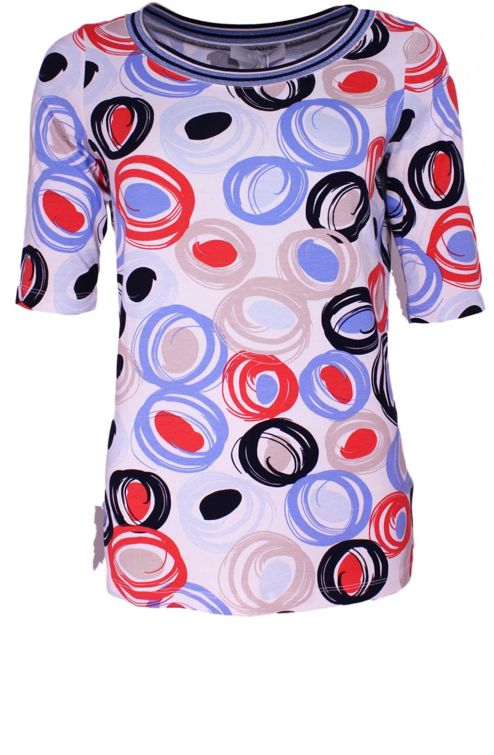 Bold Circular Print T Shirt