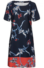 Bold Floral Print Shift Dress