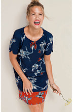 Bold Floral Print Shift Dress