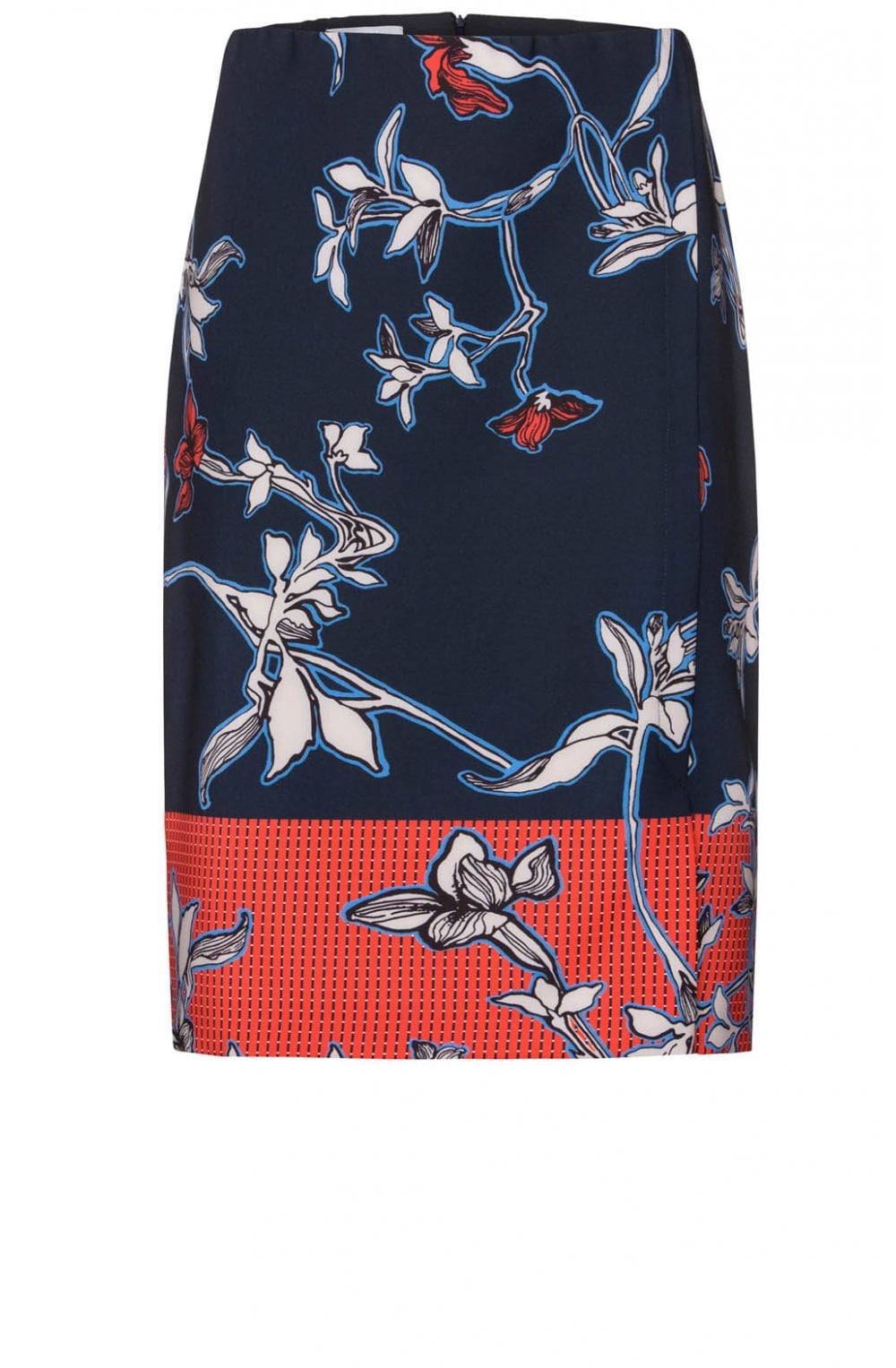 Bold Floral Print Skirt