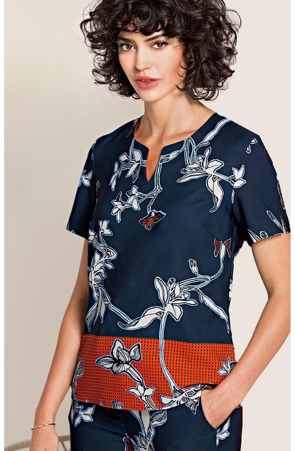 Bold Floral Print Top