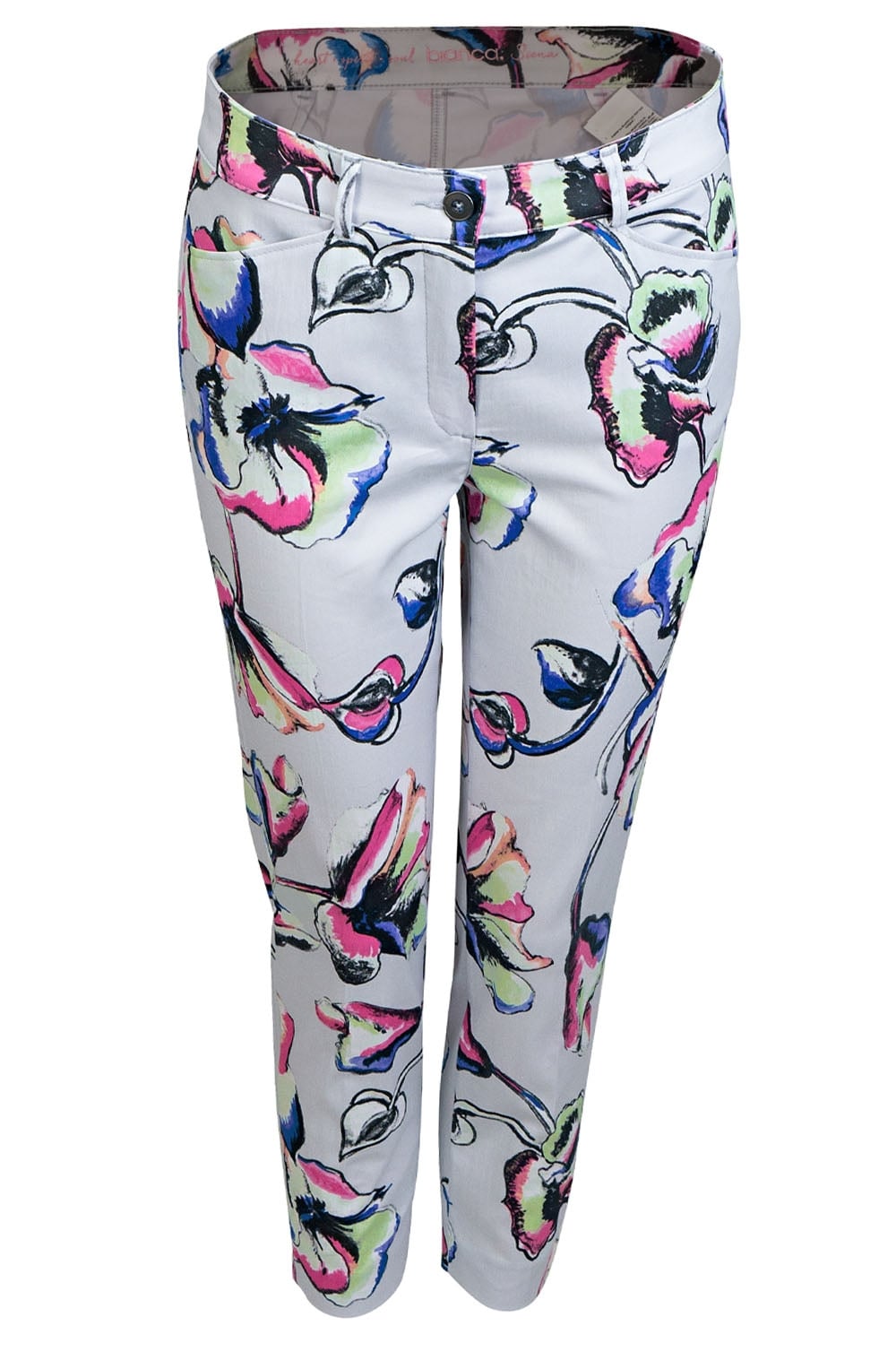 Bold Floral Print Trousers