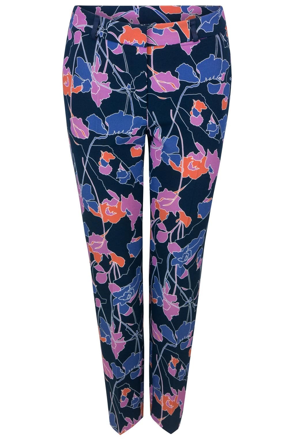 Bold Floral Print Trousers