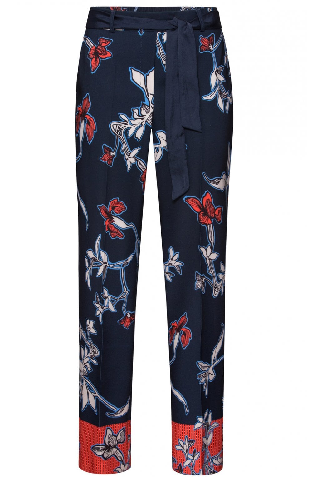 Bold Floral Print Trousers