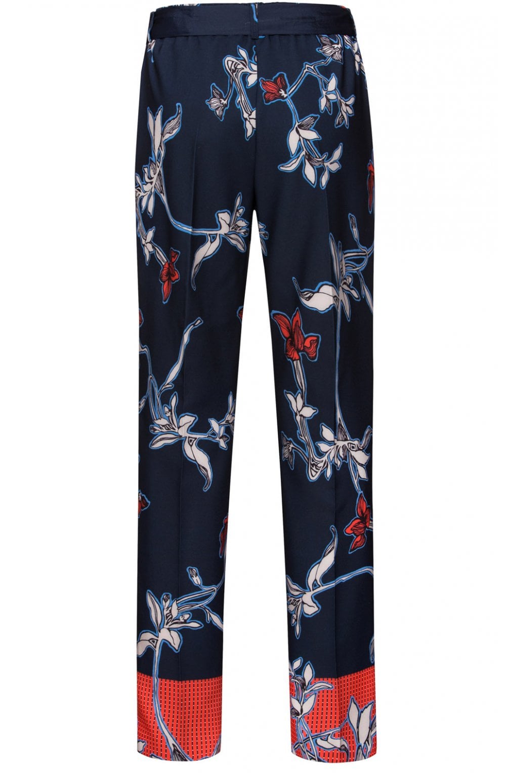 Bold Floral Print Trousers