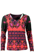 Brightly coloured patterned top