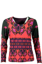 Brightly coloured patterned top