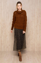 Brown Leopard Print Skirt