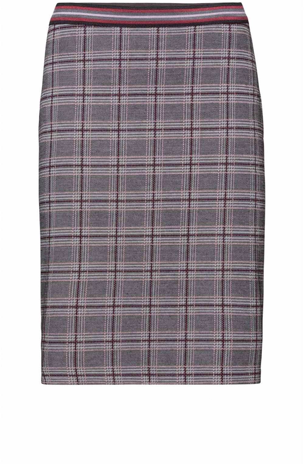 Check Print Skirt