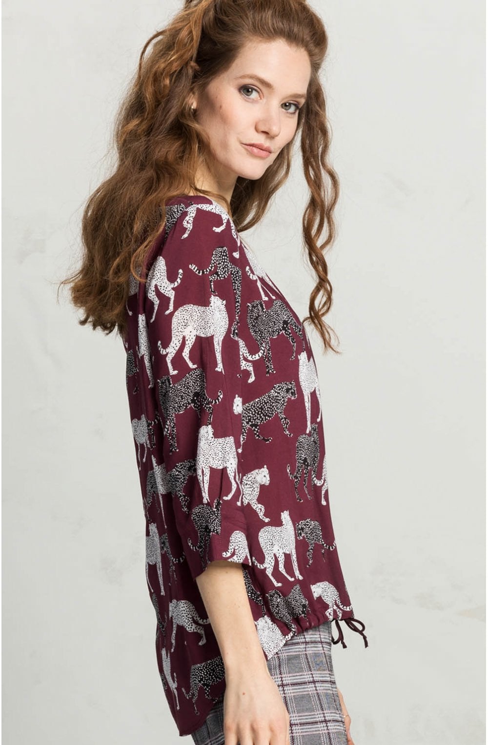 Check Print Skirt