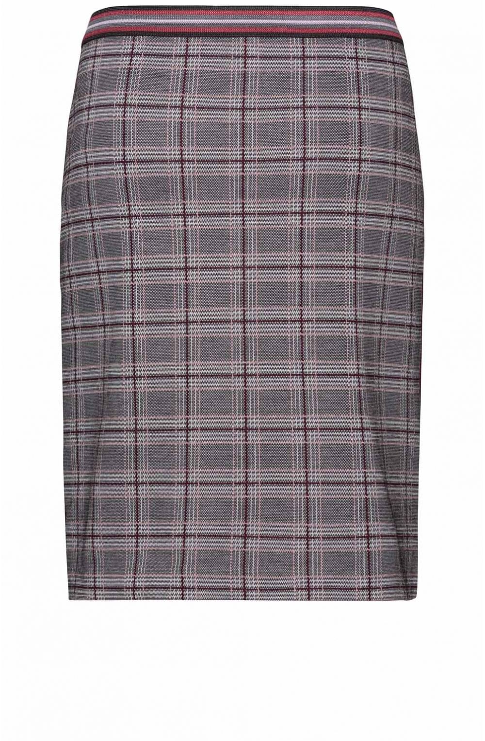 Check Print Skirt
