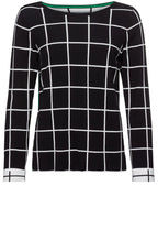 Check Print Sweater