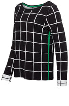 Check Print Sweater