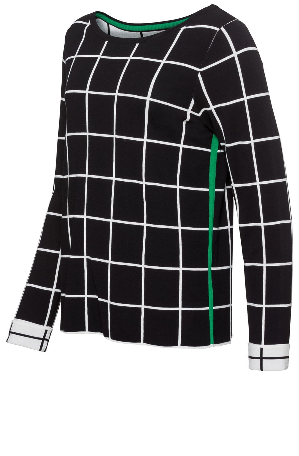 Check Print Sweater