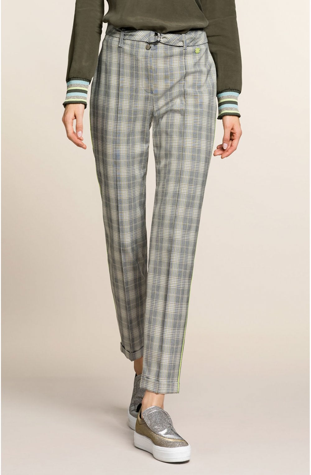 Check Print Trousers