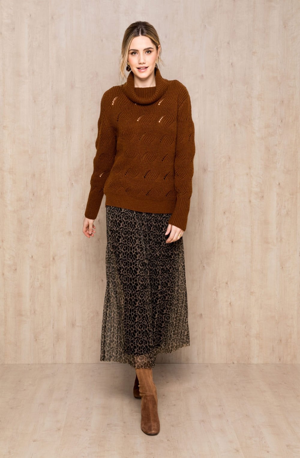 Cinnamon Turtleneck Jumper