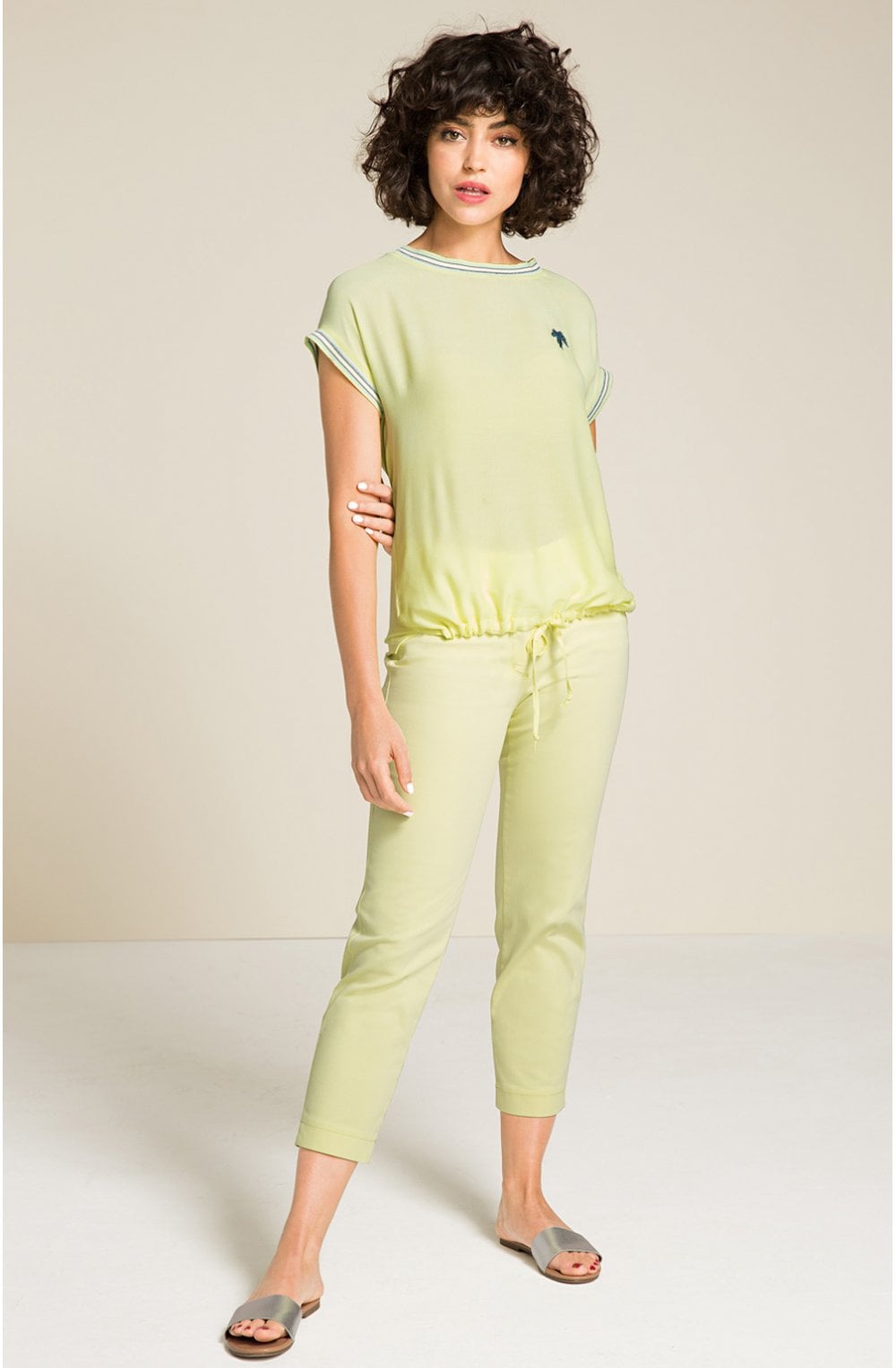 Citron Cropped Trousers