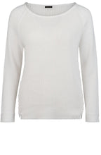 Cream Ribbed Knit Sweater