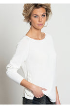 Cream Ribbed Knit Sweater