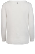 Cream Ribbed Knit Sweater