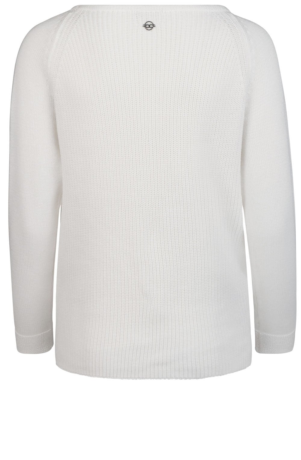 Cream Ribbed Knit Sweater