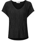 Crinkle Effect Black Top