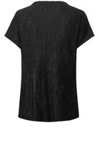 Crinkle Effect Black Top