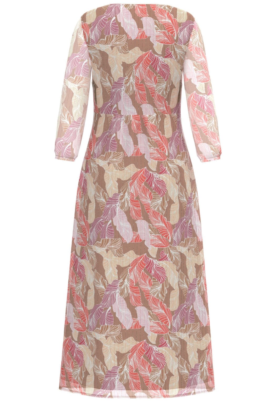 Daena Leaf Print Maxi Dress