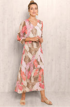 Daena Leaf Print Maxi Dress