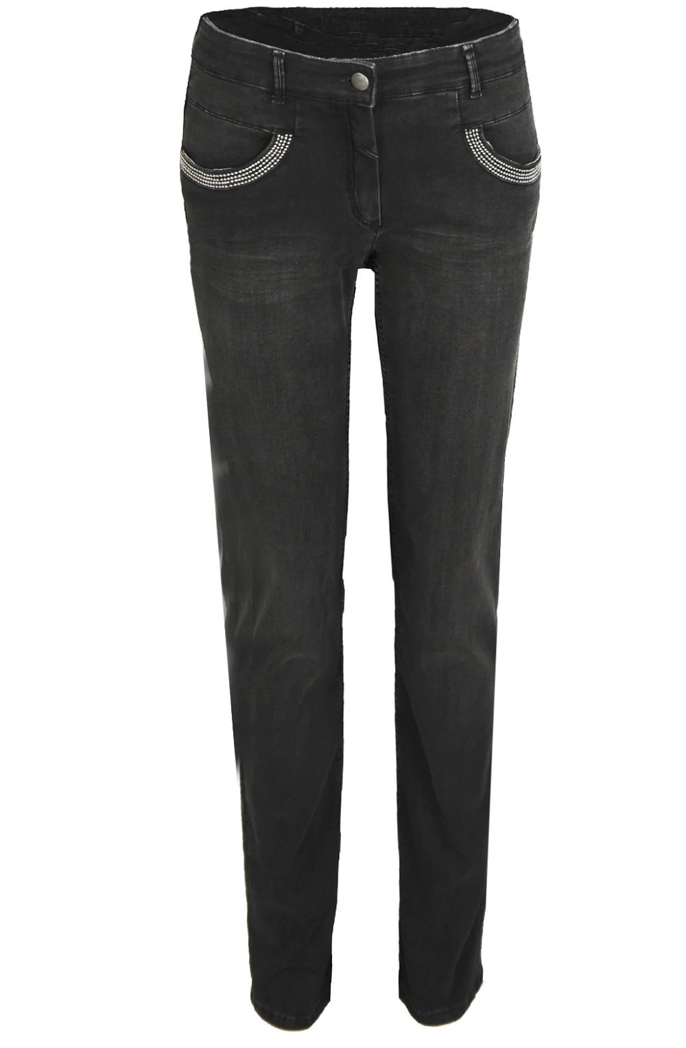 Dark Grey Denim Jeans