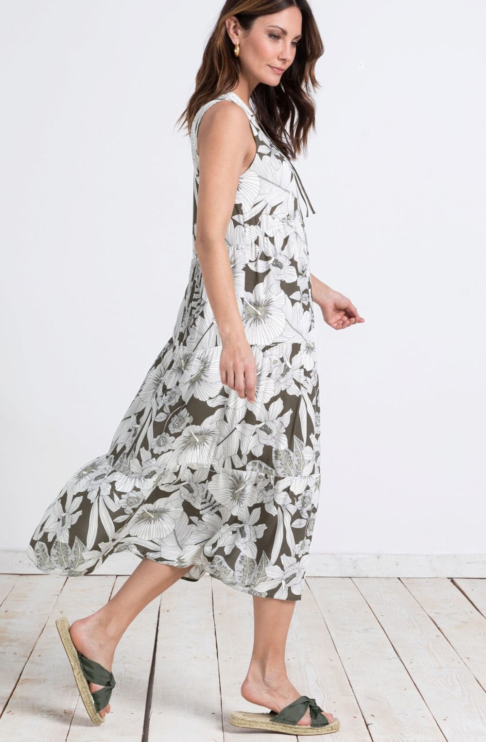 Didy Green Mix Floral Dress
