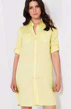 Dilana Pineapple Linen Shirt Dress