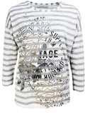 Dini Metallic Stripe Top