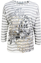 Dini Metallic Stripe Top
