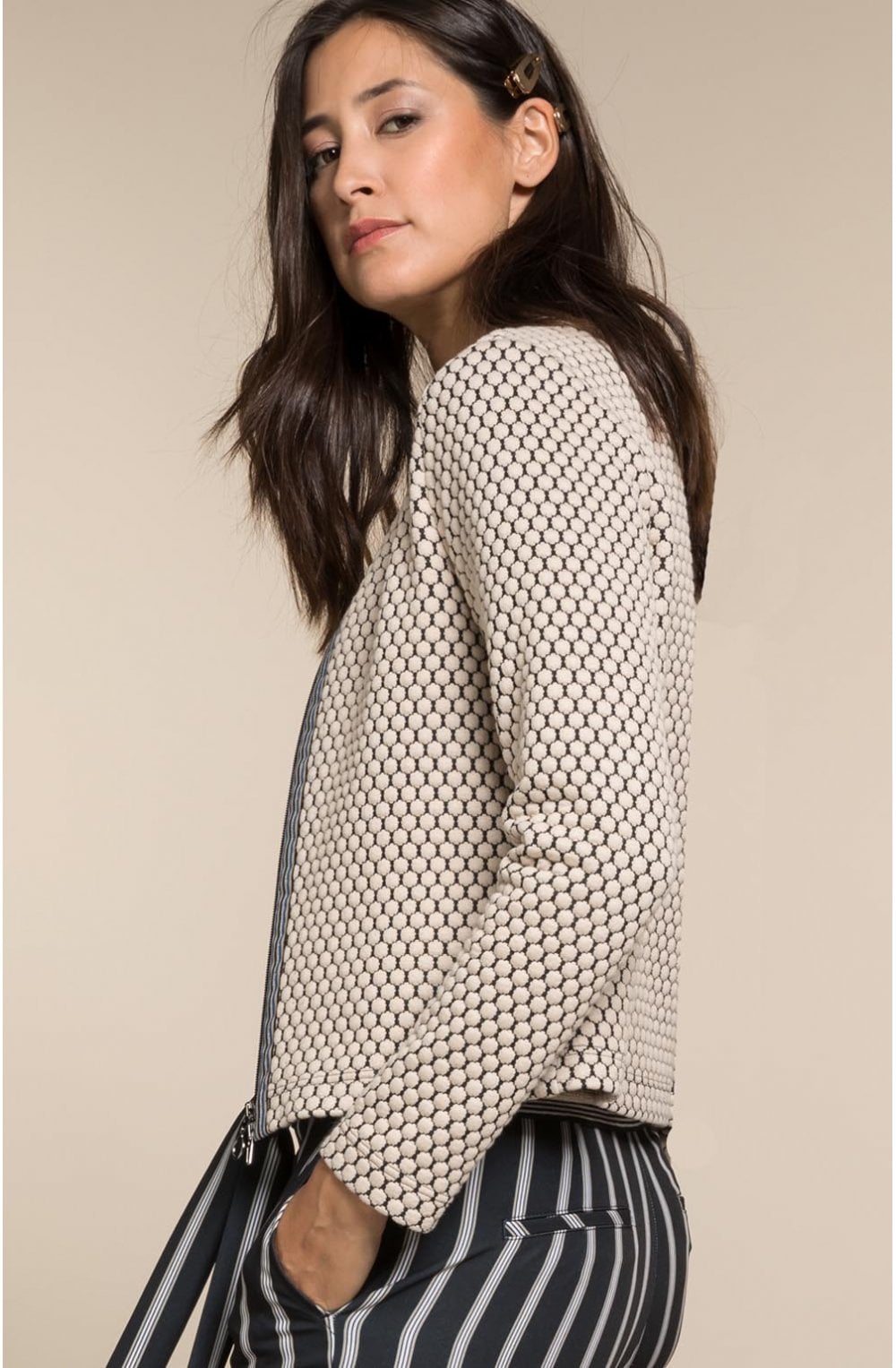 Embossed Spot Design Jacket