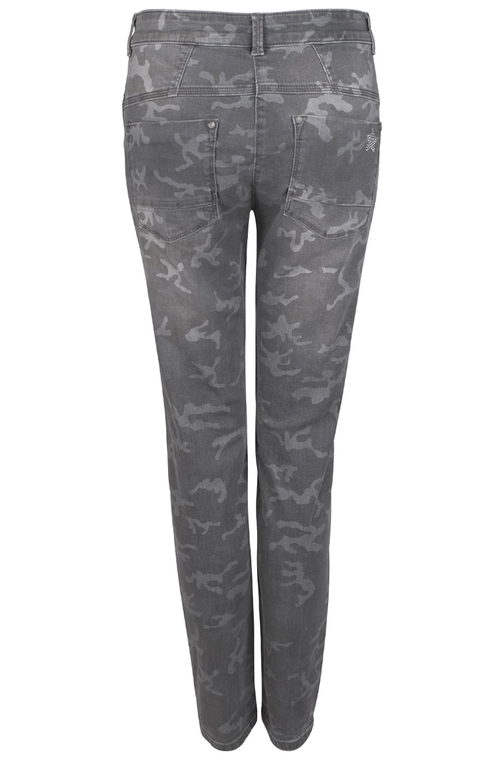 Faded Grey Patterned Jeans