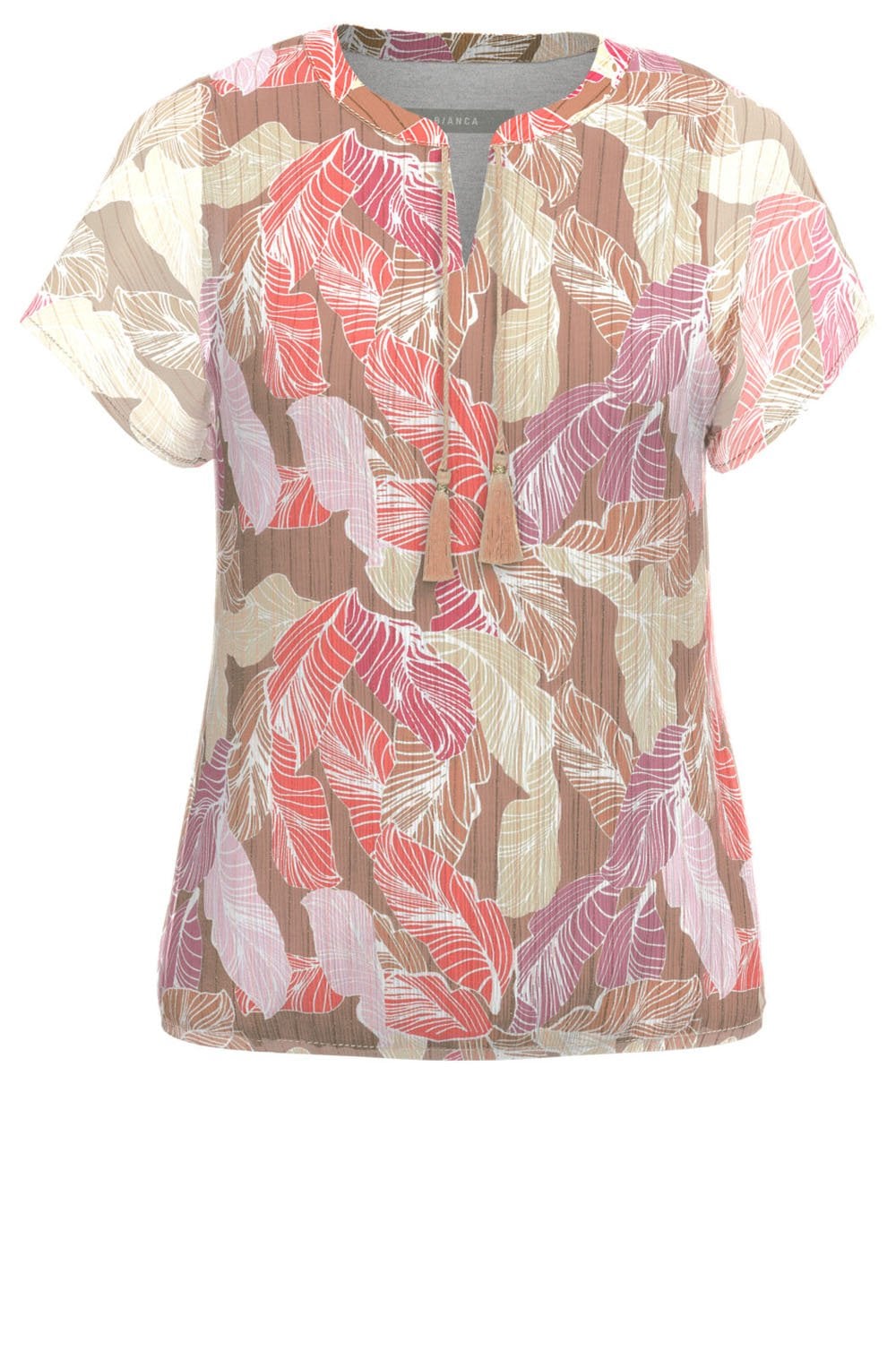 Fleni Leaf Print Blouse