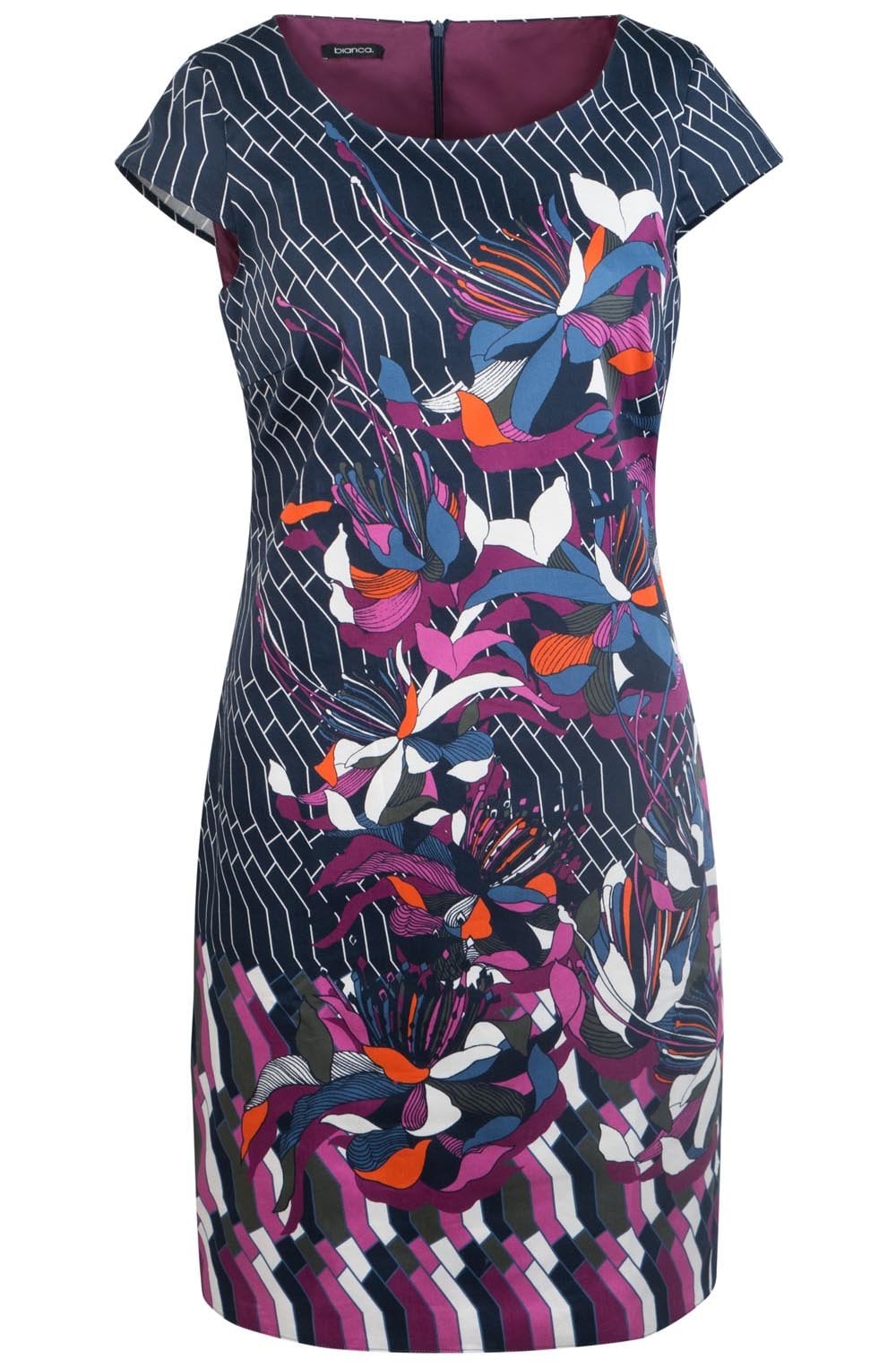 Floral Design Fitted Dress