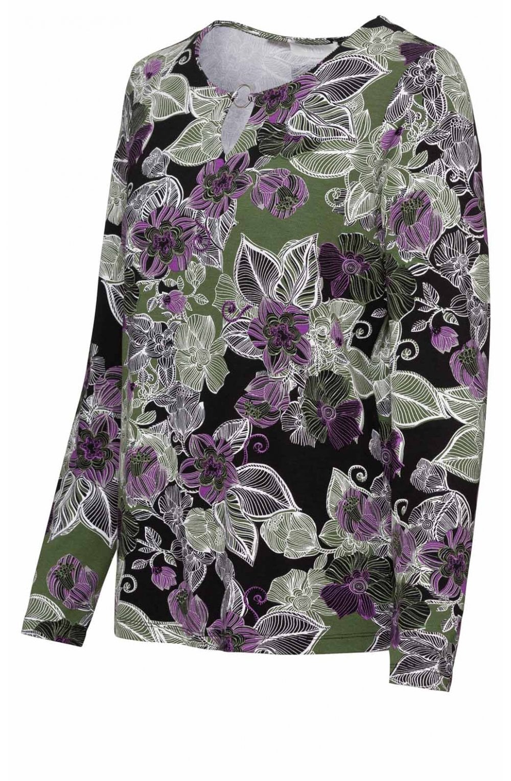 Floral Print Jersey Top