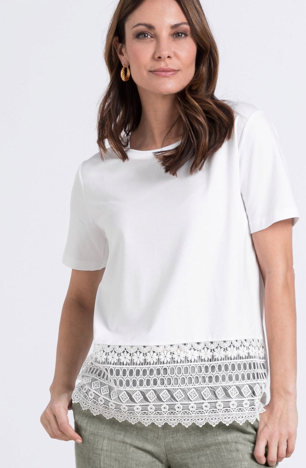 Florence Ivory Crochet Detailed Top