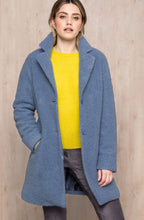 Gerty Blue Boiled Wool Coat