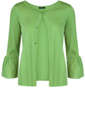 Green Bell Sleeve Cardigan